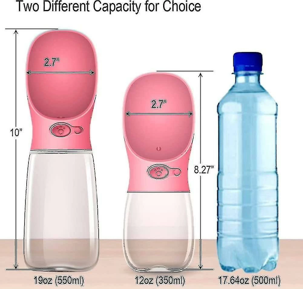 Luluzhu Bouteille D’eau Portable Pour Chien, 550ml Dog Walking Travel Bottle Puppy Water Leakproof Water 4 Luluzhu Bouteille D’eau Portable Pour Chien, 550ml Dog Walking Travel Bottle Puppy Water Leakproof Water – Image 4