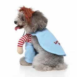 Unbranded Szcc Puppy Dog Pet Vêtements Hoodie Warm Puppy Automne Winter Coat Doggy Mode Jumpsuit Apparel Halloween Cosplay Striped Overalls -Pet Soin 729719120 max