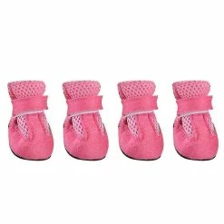 Luluzhu 4pcs Pet Cat Puppy Dog Shoe Mesh Anti Slip Paw Protect Booties Chaussures