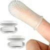 Luluzhu 360 Dog Fingerbrush Brosse à Dents Kit (2-pack) Conception Ergonomique, Poils Surround Complets Compatibles Avec Un Nettoyage Facile Des Dents, Soins Dentaires Compatibles