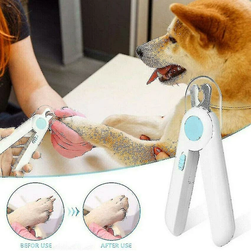 Luluzhu Pet Dog Cat Nail Clippers Led Light Cutter Ciseaux Trimmer Paw File Tool Kits Blue Aespa 2 Luluzhu Pet Dog Cat Nail Clippers Led Light Cutter Ciseaux Trimmer Paw File Tool Kits Blue Aespa – Image 2