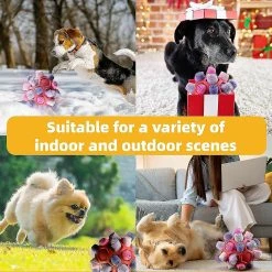 Unbranded Jouet Interactif Pet Snuffle Ball Dog, Encourager Les Compétences Naturelles De Recherche De NourritureFormation à La Nourriture Lente, Chiot Résistant Aux Morsures Jouets -Pet Soin 736528325 max