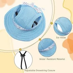 Unbranded 2 Pièces Round Brim Pet Baseball Hat Dog Mesh Porous Cap -Pet Soin 736547589 max