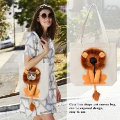 Unbranded Sac Pour Animaux De Compagnie Outcrop Small Lion Pet Canvas Shaped Shoulder Bag Pour Chat Dog Small Pet Outdoor Portable Canvas Out Handbag -Pet Soin 740799536 max
