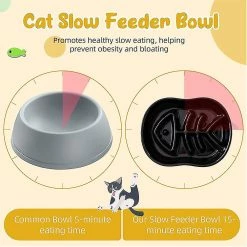 Unbranded Céramique Slow Feeder Dog Bowls Cat Bowl Fun Interactive Feeder Bowl Healthy Eating Diet Pet Bowls -Pet Soin 742021865 max