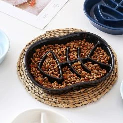 Unbranded Céramique Slow Feeder Dog Bowls Cat Bowl Fun Interactive Feeder Bowl Healthy Eating Diet Pet Bowls -Pet Soin 742021867 max