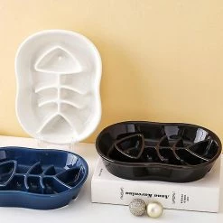Unbranded Céramique Slow Feeder Dog Bowls Cat Bowl Fun Interactive Feeder Bowl Healthy Eating Diet Pet Bowls -Pet Soin 742021870 max