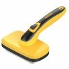 Unbranded Shxx Dog Or Cat Brush Pour L’excrétion Et Le Toilettage - Brosse Autonettoyante Premium - Pour Animaux Blancs à Poils Longs Ou à Poil Court (jaune Et Noir) G922-34 S