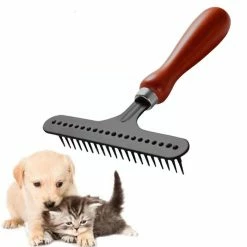 Initially Efficace Double Row Dog Rake Sous-poil Acier Inoxydable Poignée Légère Peigne Antidérapant Portable Dematting Ergonomique Pet I8s2 9 Initially Efficace Double Row Dog Rake Sous-poil Acier Inoxydable Poignée Légère Peigne Antidérapant Portable Dematting Ergonomique Pet I8s2 -Pet Soin 745435379 max
