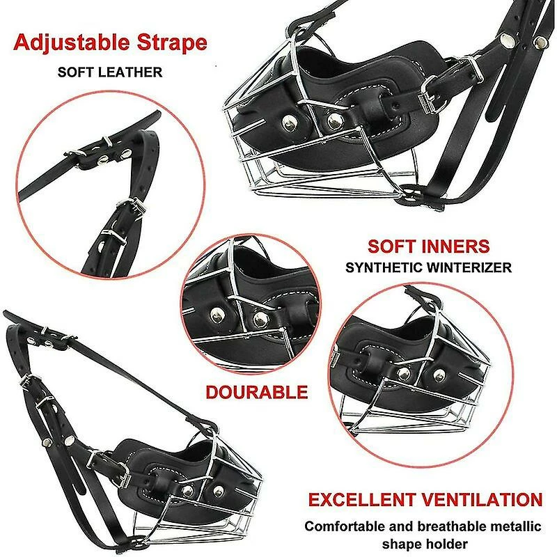 Unbranded Super Metal Muzzle Dog Muzzle Leather Muzzle Pour Grands Chiens Xxl 4 Unbranded Super Metal Muzzle Dog Muzzle Leather Muzzle Pour Grands Chiens Xxl – Image 4