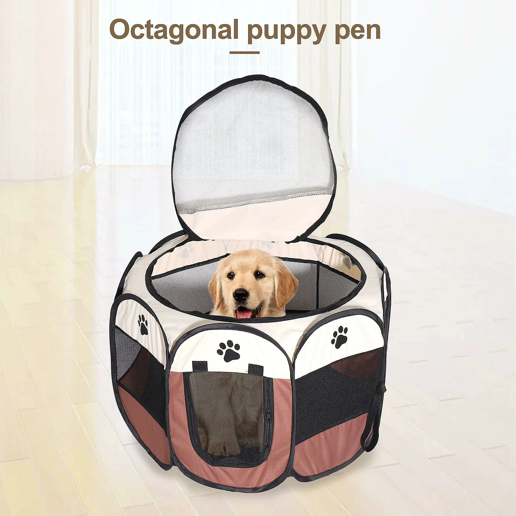 Unbranded Portable Pliant Pet Tent Dog House Cage Dog Tent Playpen Kennel Easy Operation Octogon Fence A 3 Unbranded Portable Pliant Pet Tent Dog House Cage Dog Tent Playpen Kennel Easy Operation Octogon Fence A – Image 3