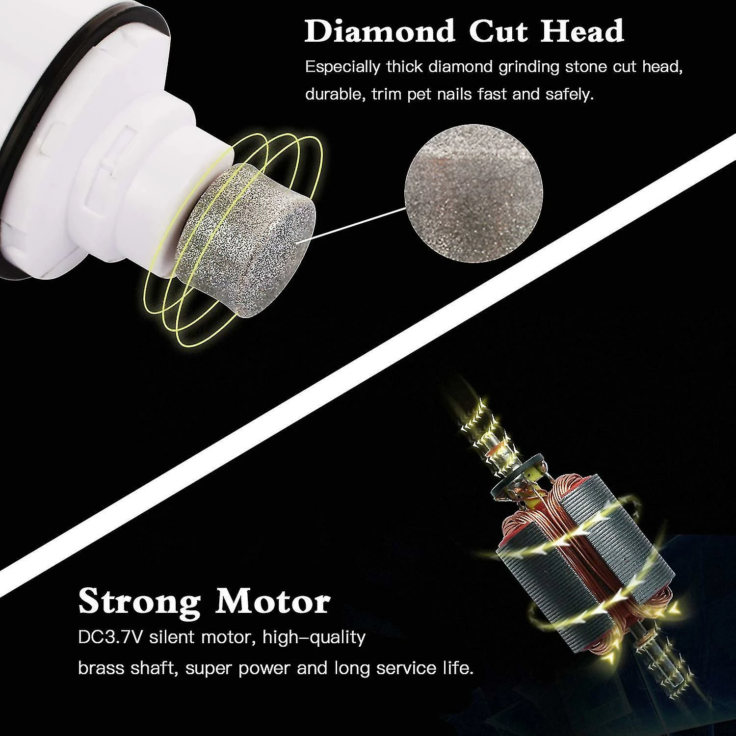 Luluzhu Pet Nail File Grinders Ultra Quiet Electric Dog Nail Filer Avec 2 Vitesses De Broyage Rapide Charge USB Rapide Pour Chiens Chats 5 Luluzhu Pet Nail File Grinders Ultra Quiet Electric Dog Nail Filer Avec 2 Vitesses De Broyage Rapide Charge USB Rapide Pour Chiens Chats – Image 5