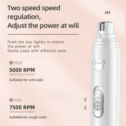 Huasi Pet Dog Cat Électrique Led Nail Grinder Grooming Trimmer Grinding Clipper Pedicure Tool Usb Charging -Pet Soin 754885557 max