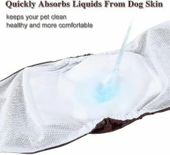Unbranded Washable Dog Diapers(3 Pack) Reusable Y For Dogs, Absorpt And No Leaka Dog Wraps,comfortable And Durable -Pet Soin 759041476 max