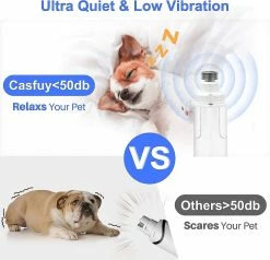 Unbranded Casfuy Dog Nail Grinder Avec Lumière LED - Amélioré 2 Vitesses électrique Puissant Sans Douleur Pattes Toilettage Lissage Pour Petit Moyen Grand -Pet Soin 759516760 max