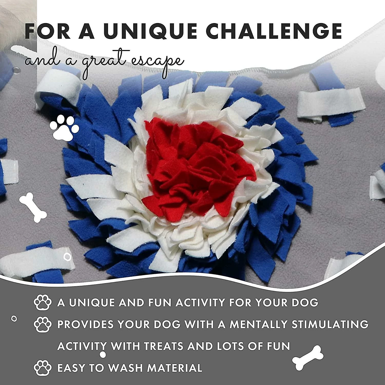 Unbranded Belly Dog Snuffle Mat Dog Snuffle Mat Washable Dog Educator Mat, Puppy Snuffle Sniffle Mat - Dog Educator Matwhite Red Blue 4 Unbranded Belly Dog Snuffle Mat Dog Snuffle Mat Washable Dog Educator Mat, Puppy Snuffle Sniffle Mat - Dog Educator Matwhite Red Blue – Image 4