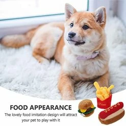 Unbranded Vente Personnalisée De Jouets Pour Chiens En Peluche, Forme De Hot-dog, Jouet En Peluche Détachable à Croquer, -Pet Soin 761664548 max
