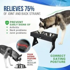 Unbranded Wisedog Elevated Dog Bowls For Large Dogs Elevated Dog Bowl - S'ajuste à 3 Hauteurs, 2,8 « , 7,5 », Et 11,6 '' Stand (noir) 8 Unbranded Wisedog Elevated Dog Bowls For Large Dogs Elevated Dog Bowl - S'ajuste à 3 Hauteurs, 2,8 « , 7,5 », Et 11,6 '' Stand (noir) -Pet Soin 761664902 max