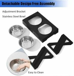 Unbranded Wisedog Elevated Dog Bowls For Large Dogs Elevated Dog Bowl - S'ajuste à 3 Hauteurs, 2,8 « , 7,5 », Et 11,6 '' Stand (noir) 9 Unbranded Wisedog Elevated Dog Bowls For Large Dogs Elevated Dog Bowl - S'ajuste à 3 Hauteurs, 2,8 « , 7,5 », Et 11,6 '' Stand (noir) -Pet Soin 761665062 max