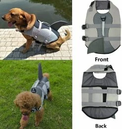 Unbranded Gilet De Sauvetage Pour Animaux De Compagnie Dog Lifesaver Lifesaver Safety Reflective Vest Gilet De Sauvetage De Chien De Taille Réglable Pour La Natation Surf Chasse Nautique (xl, Gris) -Pet Soin 761668079 max