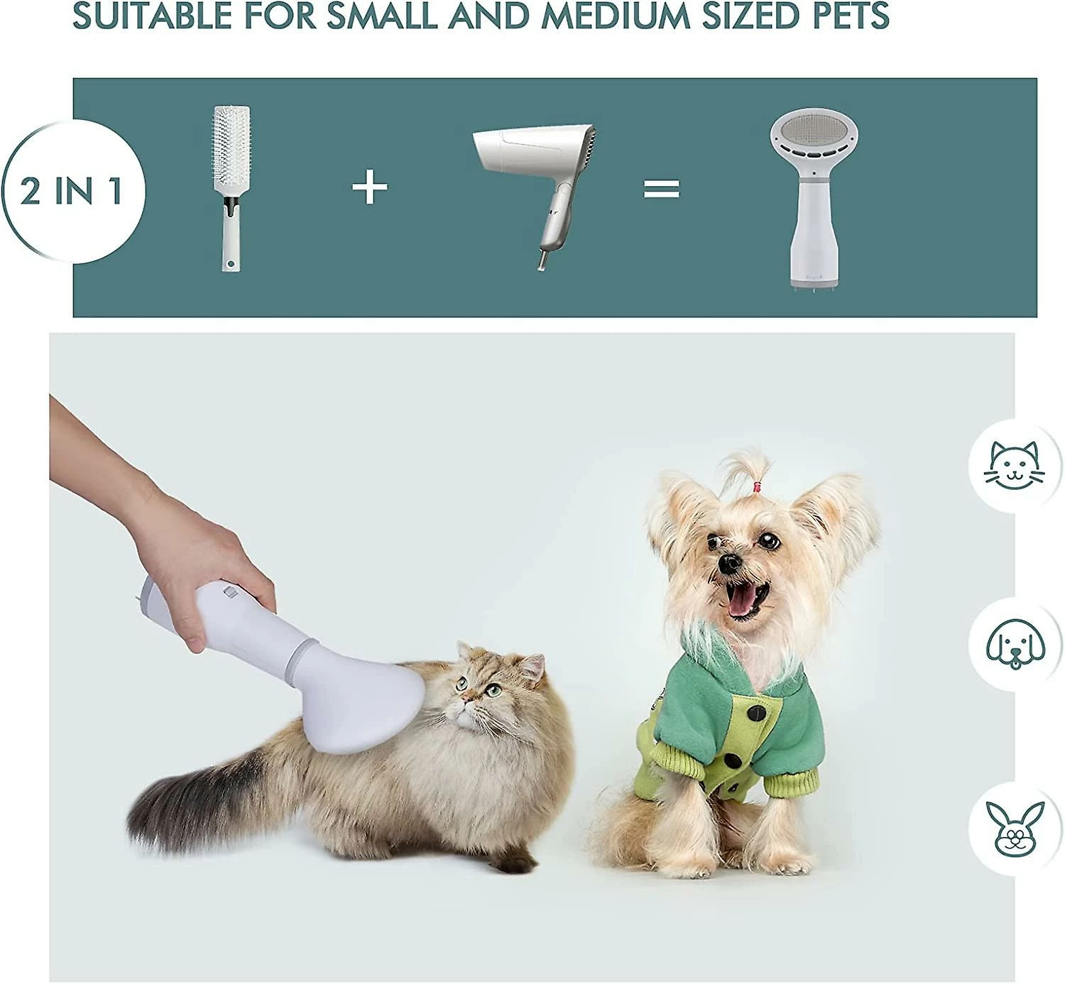 Unbranded Pet Dog Hair Dryer Pet Grooming Dog Sèche-cheveux Brosse Pour Chien Brosse Pour Petits Chiens De Taille Moyenne Chats 4 Unbranded Pet Dog Hair Dryer Pet Grooming Dog Sèche-cheveux Brosse Pour Chien Brosse Pour Petits Chiens De Taille Moyenne Chats – Image 4