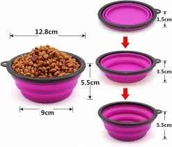 LetsGO 2 Pièces Portable Dog Bowl Plipsible Dog Bowl, Travel Dog Bowls Et Cat Bowls (350ml, Violet Et Vert) 8 LetsGO 2 Pièces Portable Dog Bowl Plipsible Dog Bowl, Travel Dog Bowls Et Cat Bowls (350ml, Violet Et Vert) -Pet Soin 763853911 max