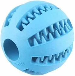 LetsGO Pet Dog Cat Ballet Interactive Toy Ball Pour Le Nettoyage Des Dents, Rubber Chew Ball Iq Training Ball Toys Pour Pet Dogs Puppy Cat (7cm, Bleu)
