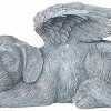 LetsGO Pet Memorial Angel Cat&dog Statue Honorifique Gravestone Tribute Polyresin Stone Finish Sympathy Forever In Our Hearts To Honor A Beloved Pet Pet