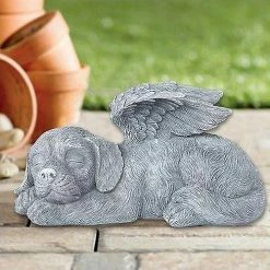 LetsGO Pet Memorial Angel Cat&dog Statue Honorifique Gravestone Tribute Polyresin Stone Finish Sympathy Forever In Our Hearts To Honor A Beloved Pet Pet -Pet Soin 763870442 max