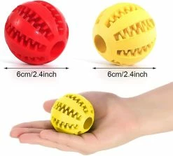 LetsGO 2 Dog Toy Ballsdog Rubber Chew Ball Dents Propres Non Toxique Résistant Aux Morsures Toyinteractive Iq Puzzle Training Toy Ball Pour Petit Chien Moyen -Pet Soin 763870645 max