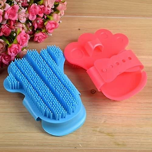LetsGO X Gant De Toilettage Bath Brush Dog Cat Brush Massage Gummie Curry Brush Grooming Maintenance Brush (bleu, Rouge) 2 LetsGO X Gant De Toilettage Bath Brush Dog Cat Brush Massage Gummie Curry Brush Grooming Maintenance Brush (bleu, Rouge) – Image 2