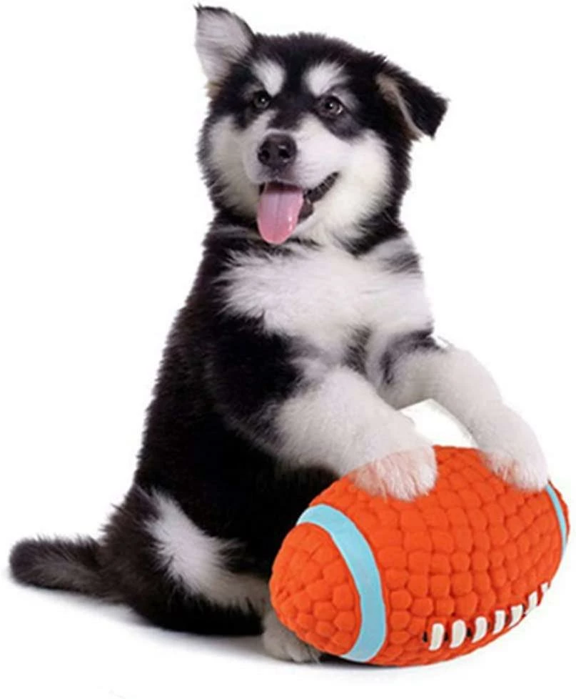 LetsGO Ball Dog Toy Rugby Ball, Chew Toy Latex Ball Pour Chiens Squeak Toys Sound Ball Dog Interactive Game Toy Ball Launcher Interactive Ball Pour Chien 1 LetsGO Ball Dog Toy Rugby Ball, Chew Toy Latex Ball Pour Chiens Squeak Toys Sound Ball Dog Interactive Game Toy Ball Launcher Interactive Ball Pour Chien