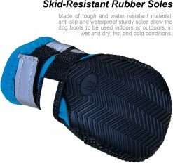 LetsGO Bottes Pour Chiens, 4 Pièces Protective Dog Boot Dog Shoes Breathable Anti-slip Liner (l, Lake Blue) -Pet Soin 763877895 max