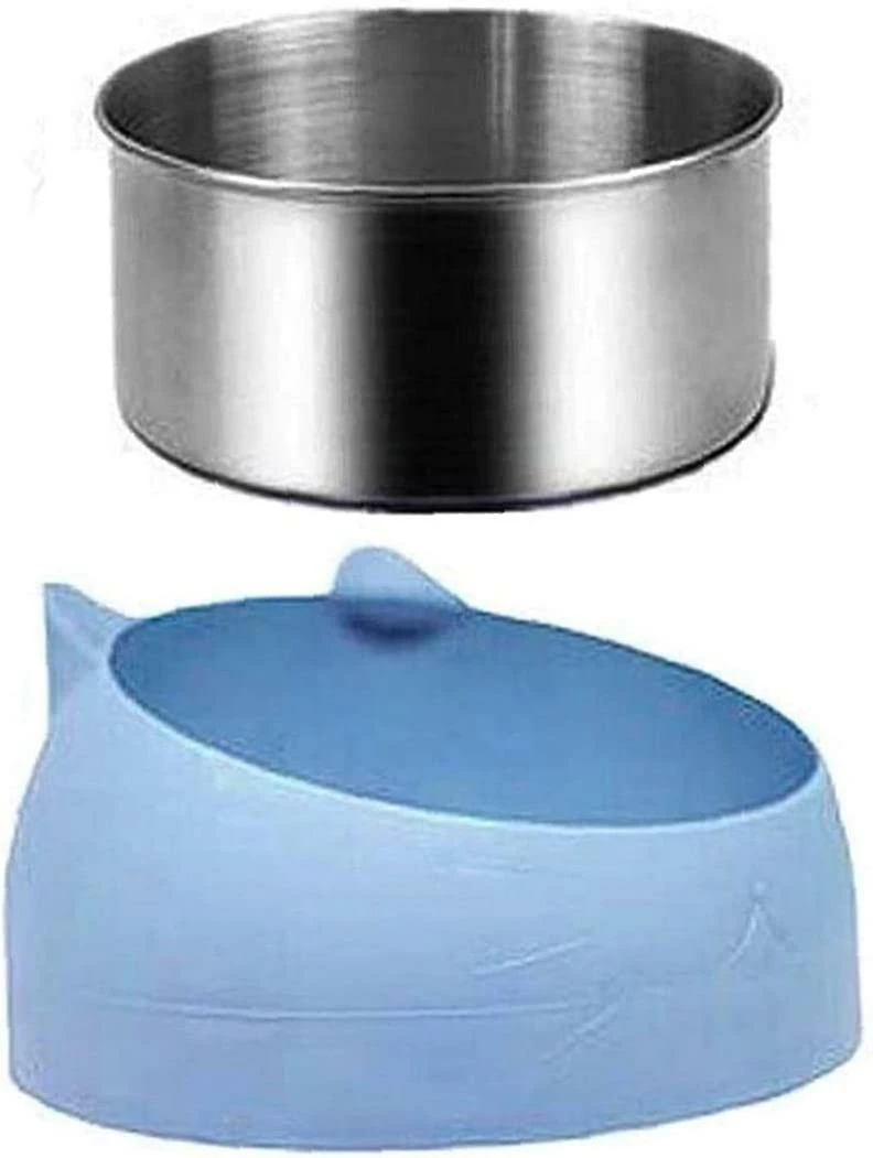 LetsGO Pet Bowl Chaton Cat Bowl Oblique Bouche Dog Bowl Acier Inoxydable Food Feeder Water 15 Degree Tilt Animals 400ml Bleu 2 LetsGO Pet Bowl Chaton Cat Bowl Oblique Bouche Dog Bowl Acier Inoxydable Food Feeder Water 15 Degree Tilt Animals 400ml Bleu – Image 2