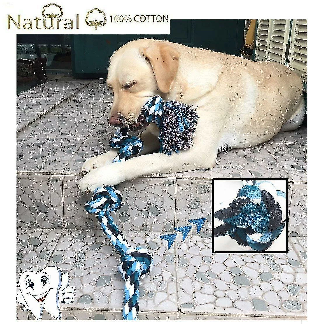 Unbranded Xxl 36 Pouces Dog Rope Toys Pour Lar Dogs, Chien Chew Toy 5 Knots Rope Tug For Aggressive 4 Unbranded Xxl 36 Pouces Dog Rope Toys Pour Lar Dogs, Chien Chew Toy 5 Knots Rope Tug For Aggressive – Image 4