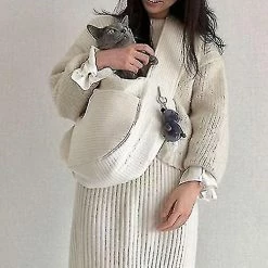 Unbranded Yoitea Pet Sling Carrier Respirant - Puppy Travel Bag Cat Crossbody Bag Coton Casual Dog Carrying Shoulder Bag Pour Petite Race Moyenne Walking -Pet Soin 768831916 max