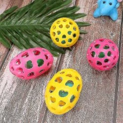 Unbranded 4pcs Squeaker Ball Dog Toy Indestructible Ball Pet Molar Toy Dog For Dog Pet (ovale, Round S, , Jaune) -Pet Soin 772189655 max