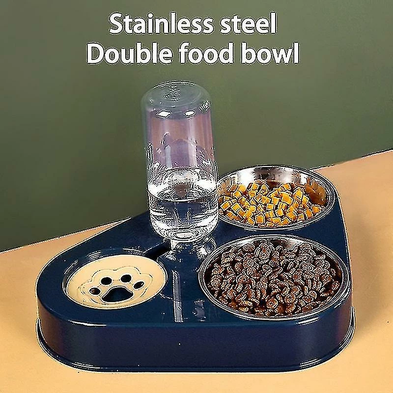 Unbranded 3 En 1 Dog Er Bowl Avec Dog Bottle Cat Automatic Bowl Cat Food Bowl Pet Less Steel Double 3 Bowls -size - 3 Unbranded 3 En 1 Dog Er Bowl Avec Dog Bottle Cat Automatic Bowl Cat Food Bowl Pet Less Steel Double 3 Bowls -size - – Image 3