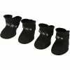 Unbranded 4pcs Dog Shoes Bottes En Silicone Imperméable à L’eau Antidérapante Chaussures De Pluie De Protection Pour Petit Chien De Compagnie (l / Noir)