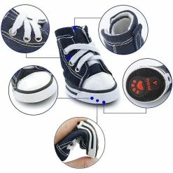 Unbranded Puppy Pet Dog Antidérapant Toile Outdoor Sports Chaussures Baskets Bottes Chaussures De Sport, Semelle En Caoutchouc + Tissu De Coton Doux Intérieur(4) -Pet Soin 776364612 max