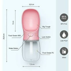 Unbranded Distributeur D’eau Pour Animaux De Compagnie Antibactérien Qualité Alimentaire Étanche Chien Chat Outdoor Travel Drink Bouteille Bol-350ml Dog Gift (rose) 7 Unbranded Distributeur D’eau Pour Animaux De Compagnie Antibactérien Qualité Alimentaire Étanche Chien Chat Outdoor Travel Drink Bouteille Bol-350ml Dog Gift (rose) -Pet Soin 776366202 max