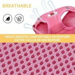 Unbranded Soft Training Mesh Fabric Dog Vest Harness Vest Harness Pour Chiot, Chats, Petits Animaux (rose) -Pet Soin 776721227 max