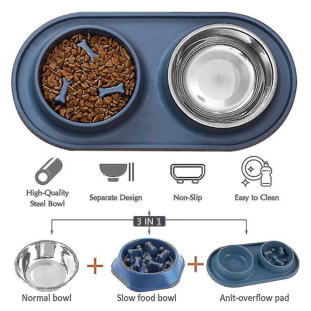 Unbranded Dog Feeding Bowl Pet Bowl Avec Steel Water Bowl Puppy, Orange 4 Unbranded Dog Feeding Bowl Pet Bowl Avec Steel Water Bowl Puppy, Orange – Image 4