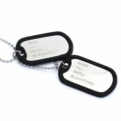 Unbranded Collier Chaîne Pendentif 2 Plaque Identité Dog Tag Alloy Hommes -Pet Soin 778571808 max