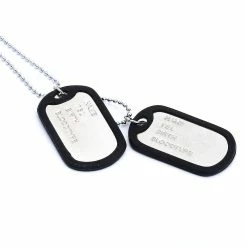 Unbranded Collier Chaîne Pendentif 2 Plaque Identité Dog Tag Alloy Hommes -Pet Soin 778571911 max