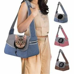 Unbranded Sysy Dog Cat One Shoulder Crossbody Pet Bag Breathable Mesh Travel Portable Cat Bag Coffee -Pet Soin 778874937 max