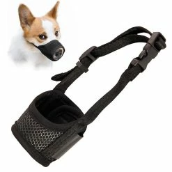 Unbranded Sysy Dog Mouthpiece Anti Bite And Chew, With Comfortable Mesh Soft Fabric And Adjustable Shoulder St