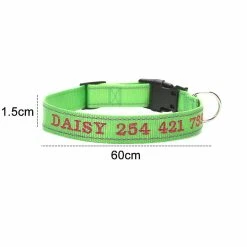 Unbranded Sysy Personalized Dog Collar, Custom Embroidered Pet Name And Phone Number, Quick Release D-ring Gra -Pet Soin 778877522 max