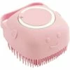 Unbranded Pet Bath Brush Rubber Clamp Bading Shampooing Massage Brush For Cat Dog Shower Groomingpink