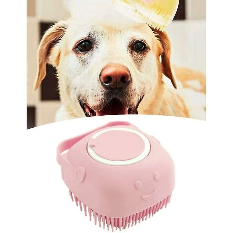 Unbranded Pet Bath Brush Rubber Clamp Bading Shampooing Massage Brush For Cat Dog Shower Groomingpink 2 Unbranded Pet Bath Brush Rubber Clamp Bading Shampooing Massage Brush For Cat Dog Shower Groomingpink – Image 2
